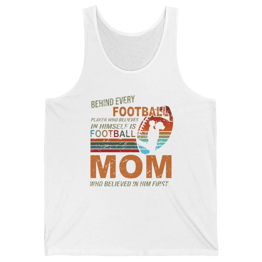 Retro Football Mom Behind Every Football Player Is A Mom Unisex Jersey Tank