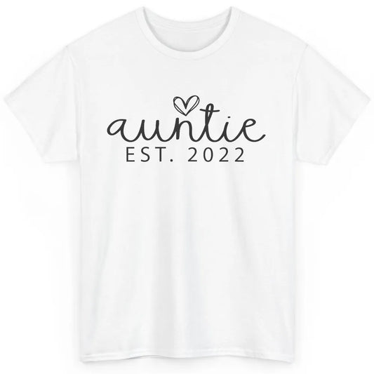 Promoted To Auntie Est 2022 Auntie Sister Pregnancy Reveal Classic Unisex T-Shirt