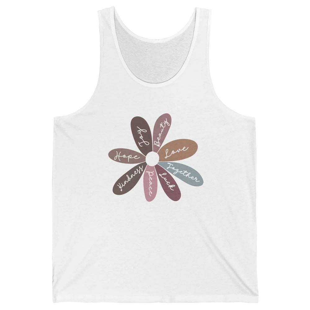 Retro Christian Daisy Flower Bible Verse Faith Inspirational Unisex Jersey Tank