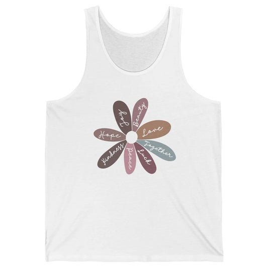 Retro Christian Daisy Flower Bible Verse Faith Inspirational Unisex Jersey Tank