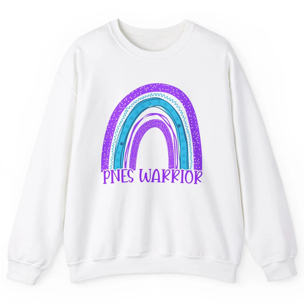 Psychogenic Non-epileptic Seizures PNES Purple Teal Rainbow Unisex Crewneck Sweatshirt