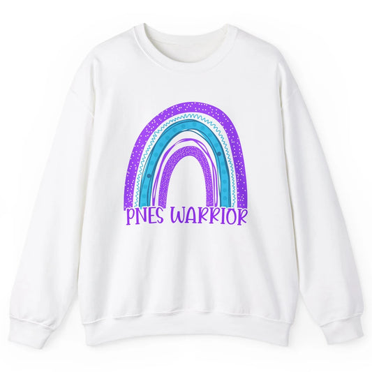 Psychogenic Non-epileptic Seizures PNES Purple Teal Rainbow Unisex Crewneck Sweatshirt