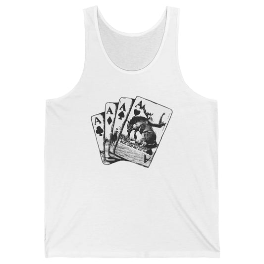 Punchy Cowboy Horsing Playing Cards Western Cowboy Rodeo Unisex Jersey Tank