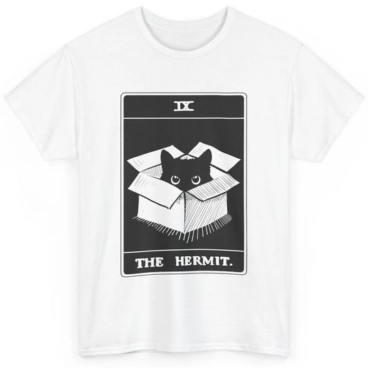 Retro Halloween Black Cat The Hermit Tarot Card Witchcraft Classic Unisex T-Shirt