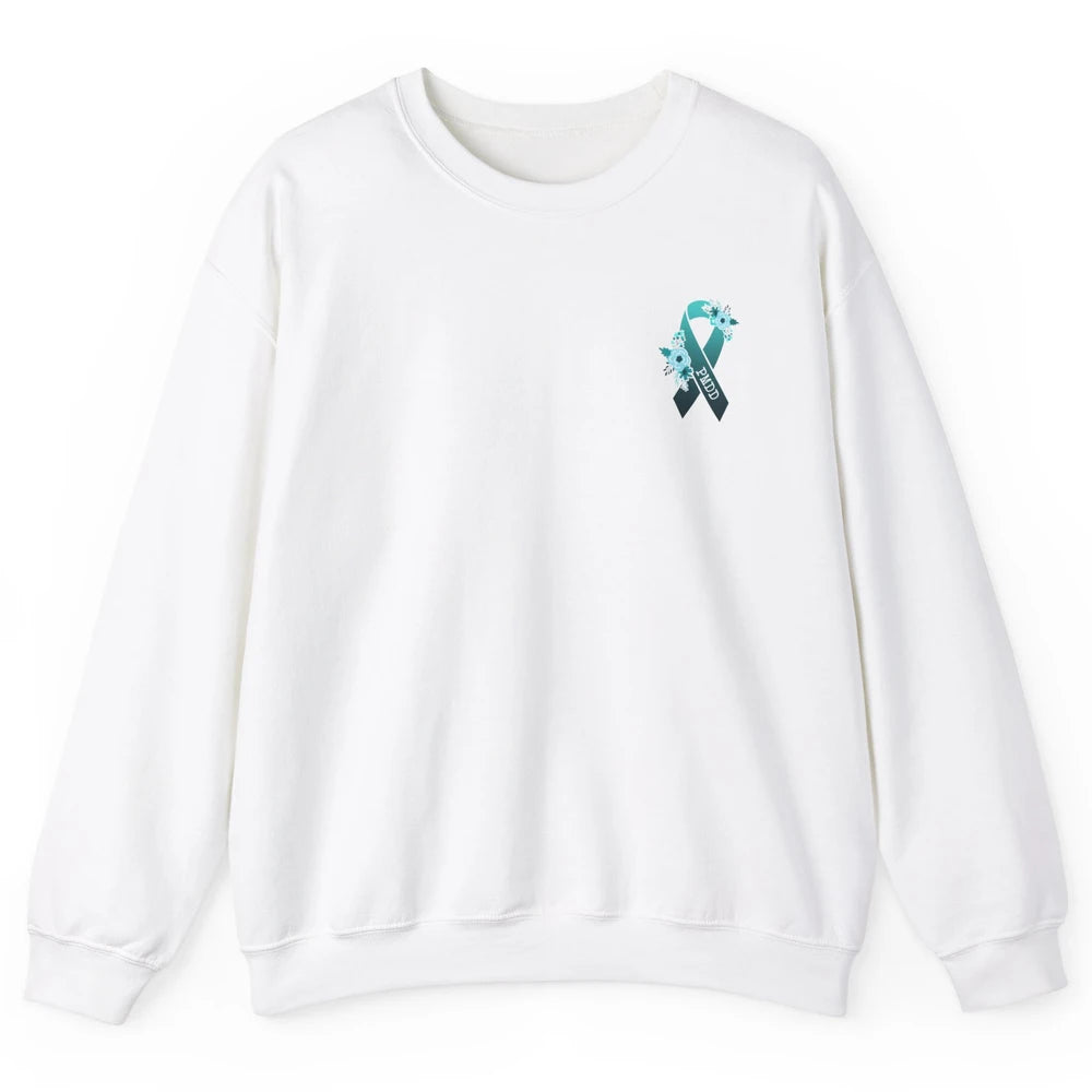 Premenstrual Dysphoric Disorder PMDD Awareness Ribbon Unisex Crewneck Sweatshirt