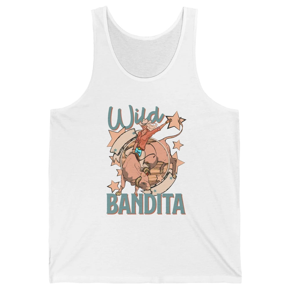 Retro Cowgirl Wild Bandita Western Country Cowboy Wild West Unisex Jersey Tank