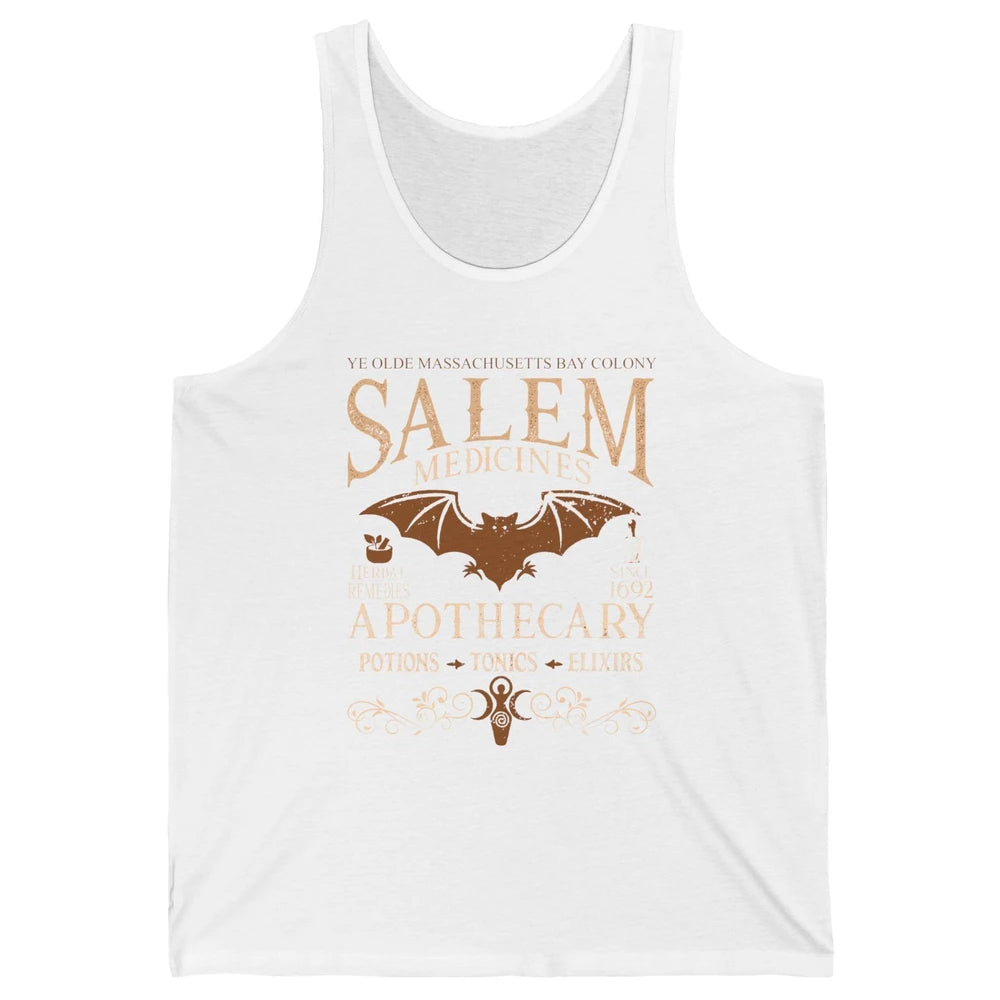 Retro Salem Apothecary Halloween Night Salem Witches 1692 Unisex Jersey Tank