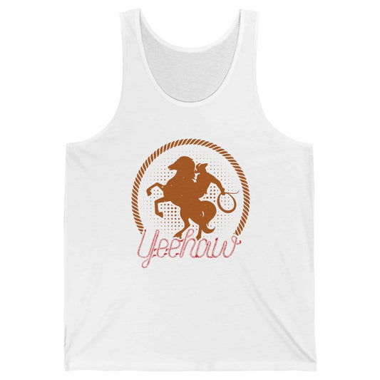 Retro Cowboy Lasso Hat Yeehaw Western Country Cowgirls Horse Unisex Jersey Tank