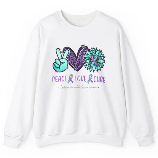 PNES Awareness Ribbon Peace Love Cure Leopard Sunflower Unisex Crewneck Sweatshirt