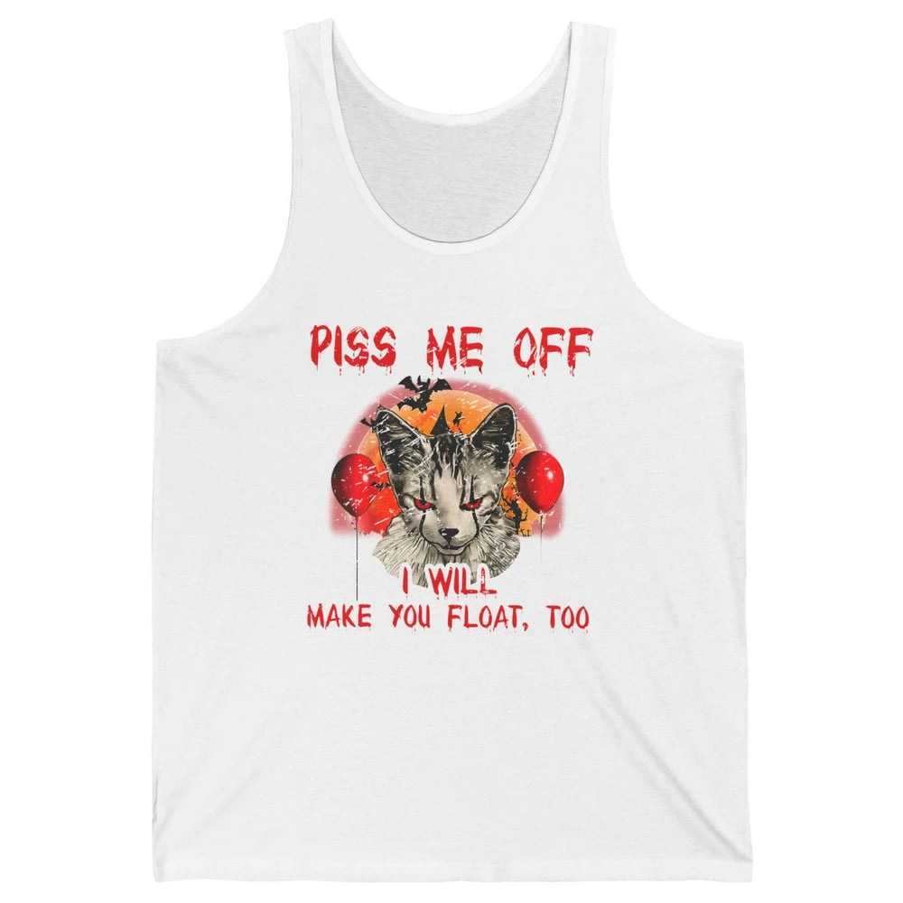 Retro Horror Cat Clown Piss Me Off Float Halloween Costume Unisex Jersey Tank