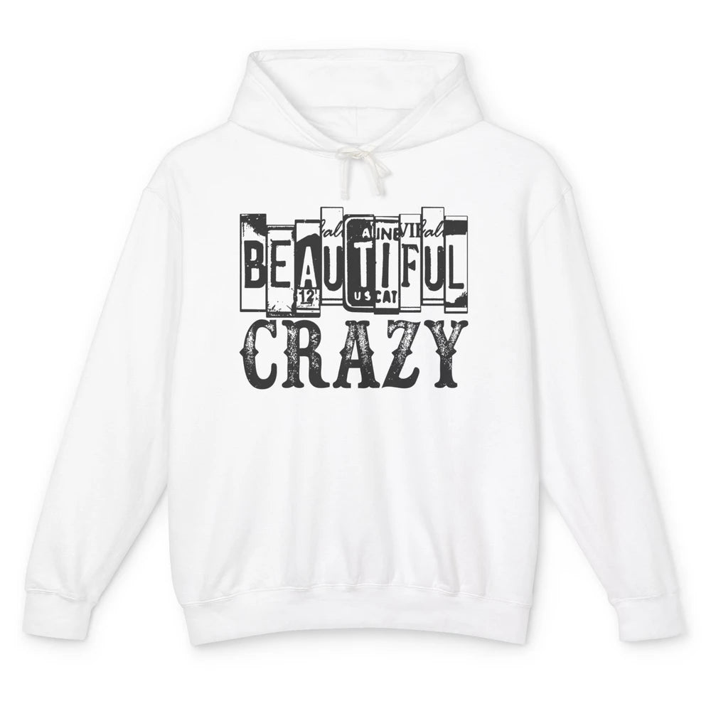 Retro Beautiful Crazy Western Cowgirl Country Music Lovers Unisex Lightweight Hoodie