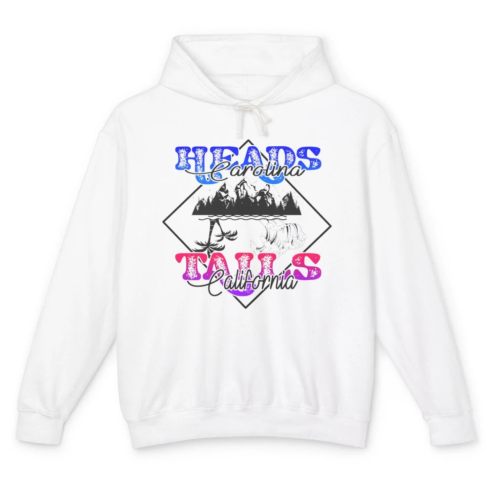 Retro Heads Carolina Tails California Western Summer Beach Unisex Lightweight Hoodie