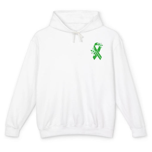 PANS/PANDAS Awareness Floral Green Ribbon Pans Disease Unisex Lightweight Hoodie