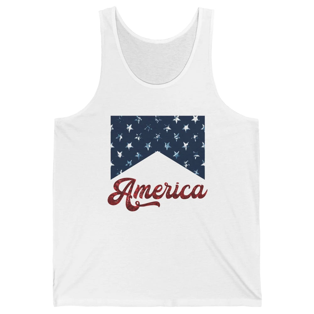 Retro America 4th Of July Independence Day Western Patriots Unisex Jersey Tank