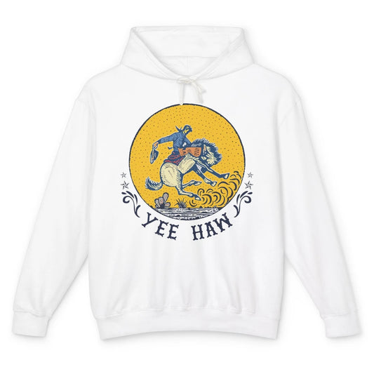 Retro Cowboy Yeehaw Western Country Cowgirls Horse Lovers Unisex Lightweight Hoodie