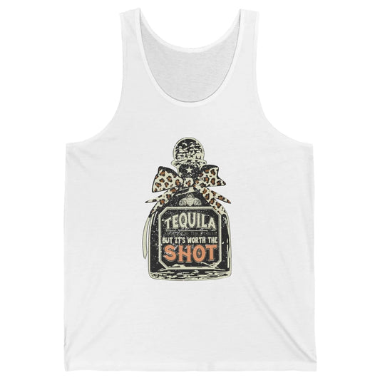 Retro Leopard Tequila May Not Be The Answer Western Country Unisex Jersey Tank