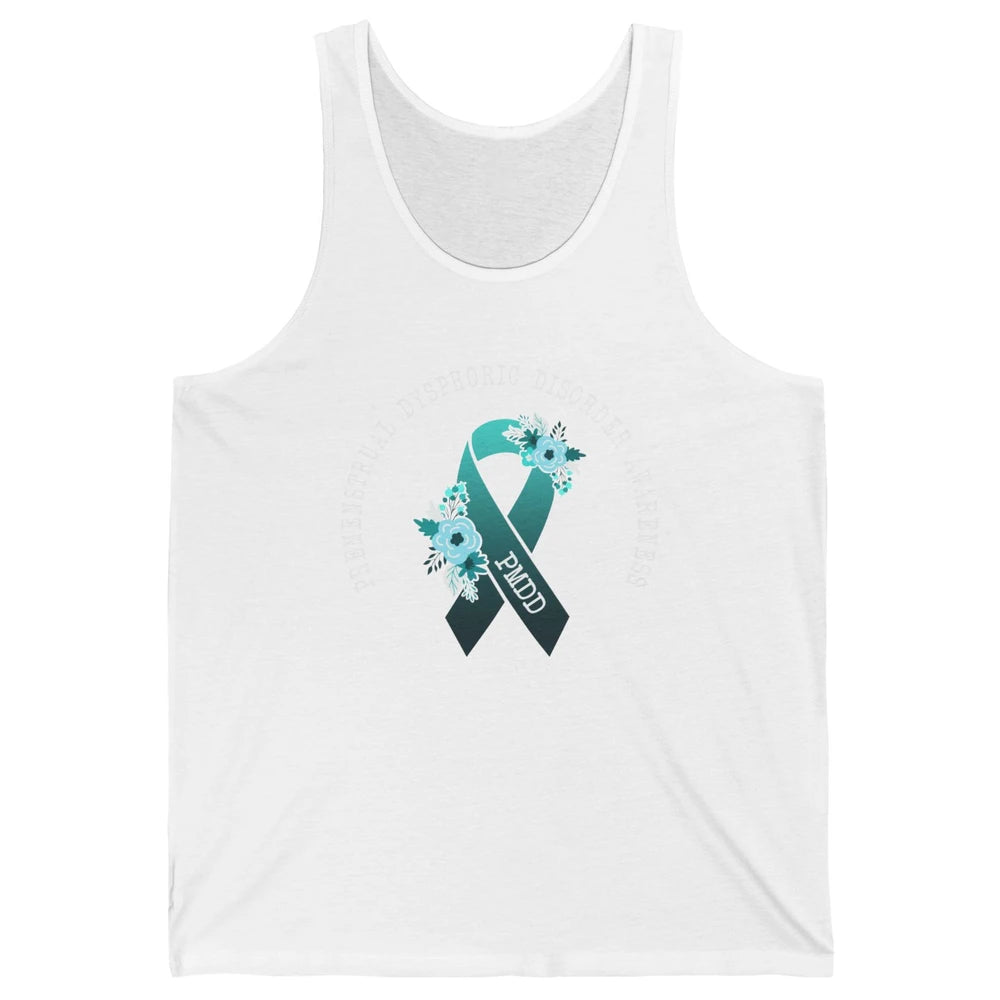 Premenstrual Dysphoric Disorder PMDD Awareness Ribbon Unisex Jersey Tank