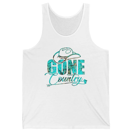 Retro Cowboy Hat Gone Country Western Country Cowgirl Gift Unisex Jersey Tank