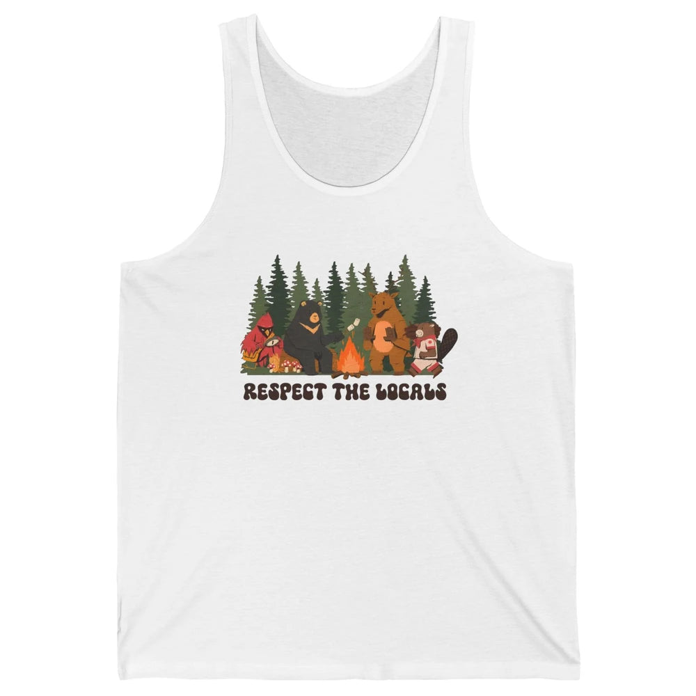 Respect Local Wildlife Camping Outdoor Mountain Environment Unisex Jersey Tank