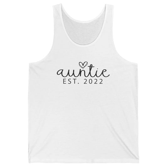 Promoted To Auntie Est 2022 Auntie Sister Pregnancy Reveal Unisex Jersey Tank